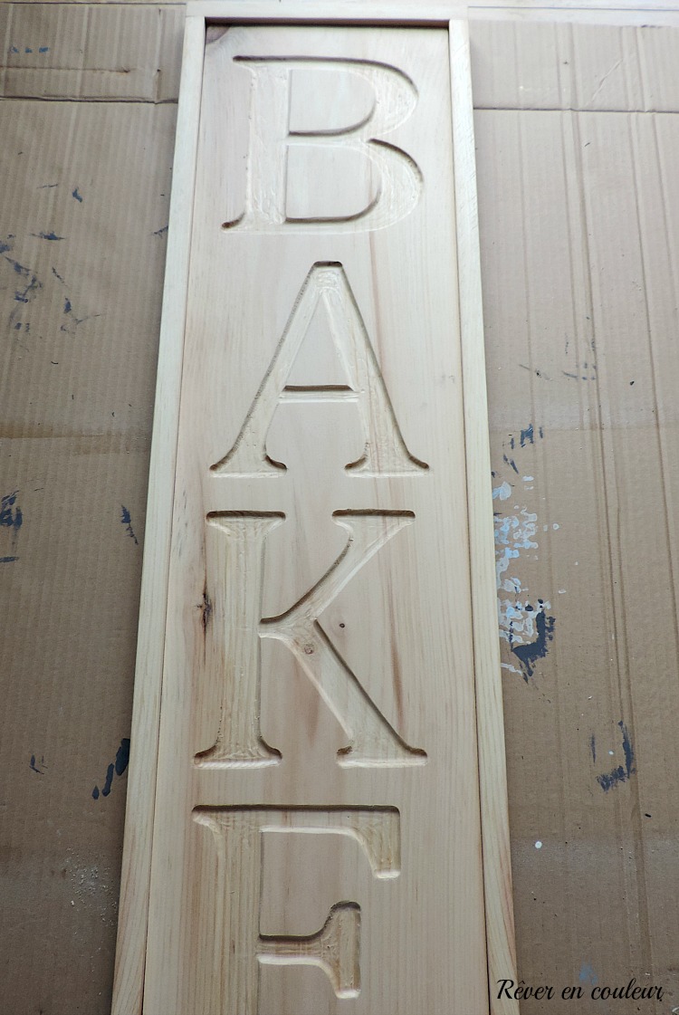 DIY-how to do an engraved wood bakery sign