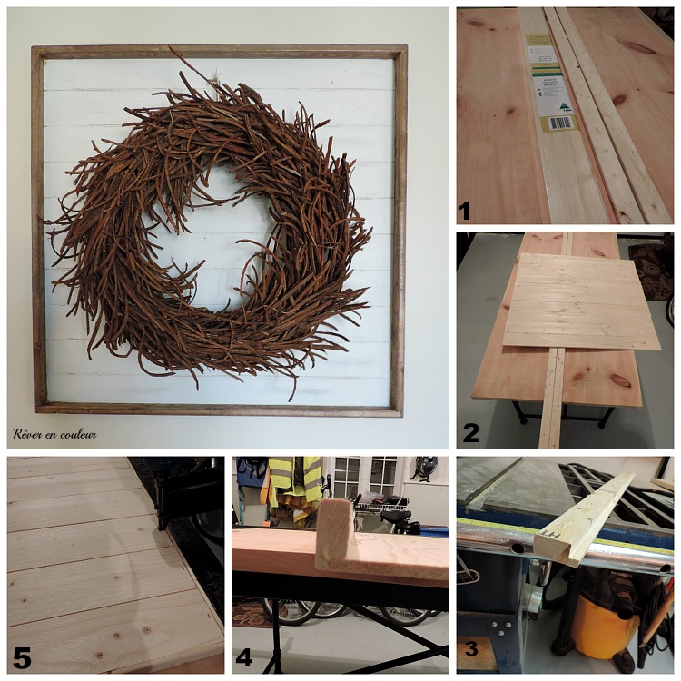 Fabriquer un cadre en bois (shiplap) pour moins de 10$