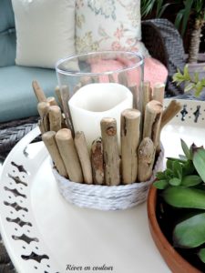 DIY-drift wood candle holder