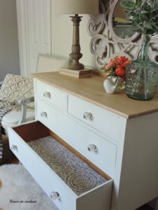 Dresser makeover and Diy chalk paint recipe, recette maison de peinture à la craie