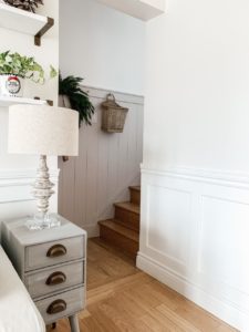 vertical shiplap wall DIY and peg rail